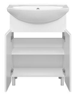 Напольная тумба под раковину Misty Чегет 65см белый